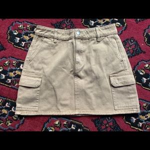 Khaki Cargo Skirt